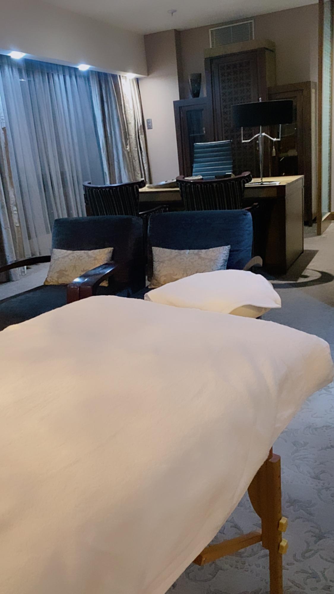 Group massage booking setup for an office or special event